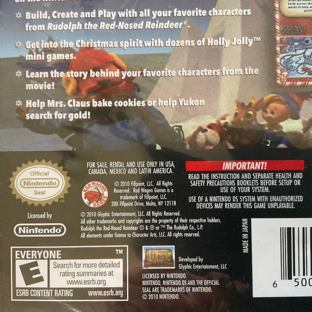 Nintendo DS Rudolph the Red Nosed Reindeer Game 2010 Sealed Brand New - Picture 5 of 6